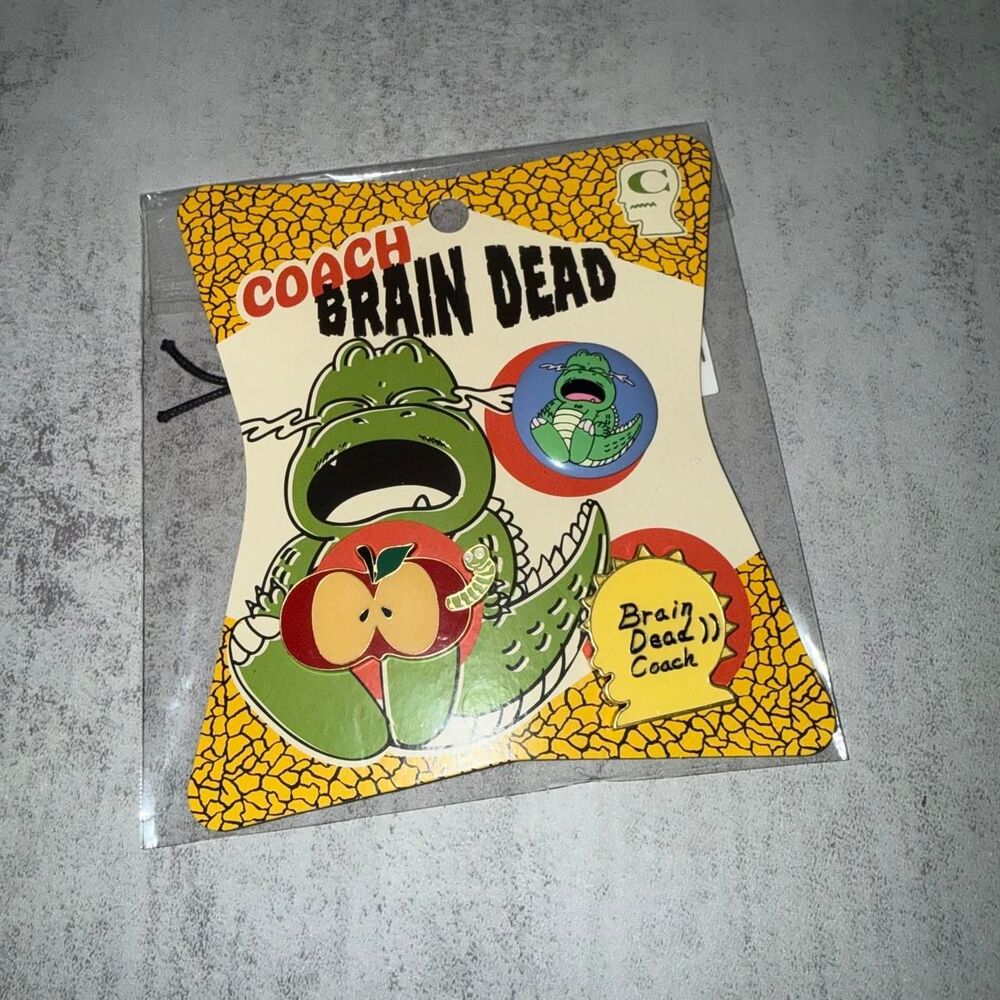 Coach x Brain Dead READ Pin Rare Limited Edition Collectible Authentic New